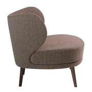 Angel Cerdá barna design fotel oldalnézet szárnyas háttámlával