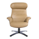 Angel Cerdá design bőr pihenőfotel front nézetből 100 cm