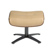 Angel Cerdá homokszínű bőr design lábtartó diófa furnérral