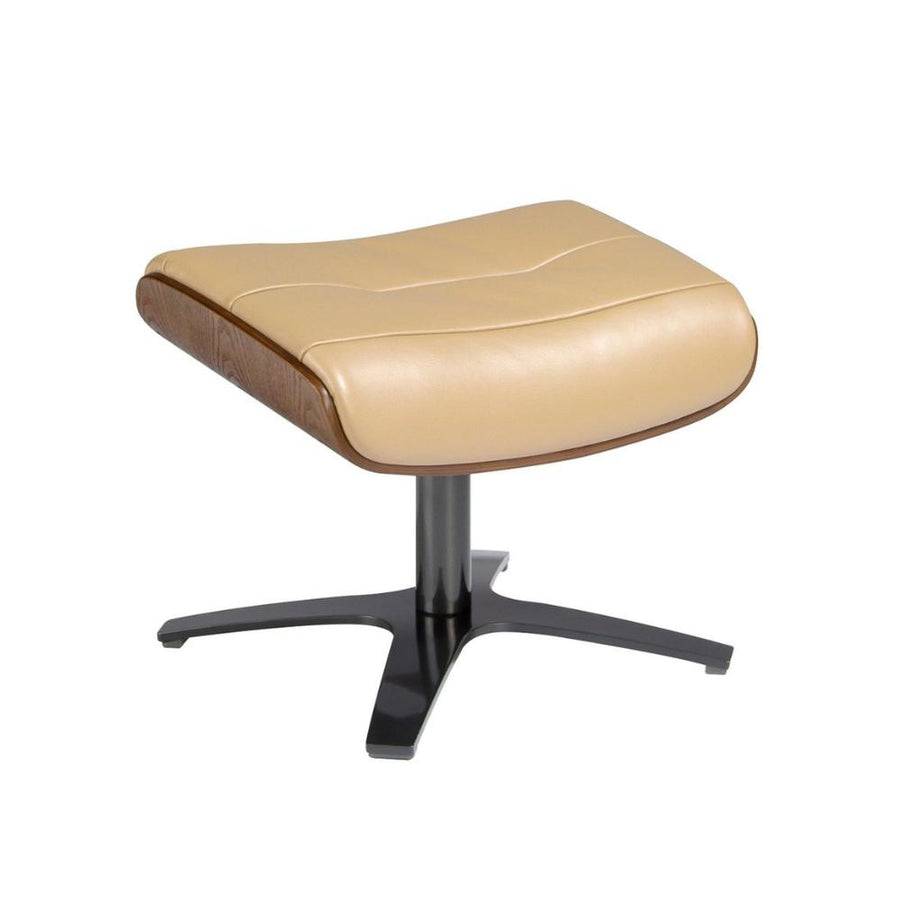 Angel Cerdá forgatható bőr ottomán oldalnézetből