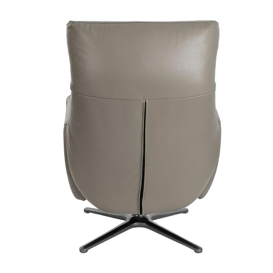 Angel Cerdá szürke design fotel hátulnézet csillaglábazattal