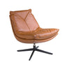 Angel Cerdá agyagbarna bőr forgatható design fotel
