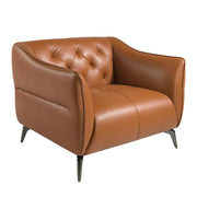 Angel Cerdá agyagbarna fotel gombbehúzott háttámlával