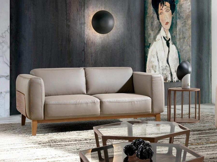 Taupe design kanapé elegáns enteriőrben