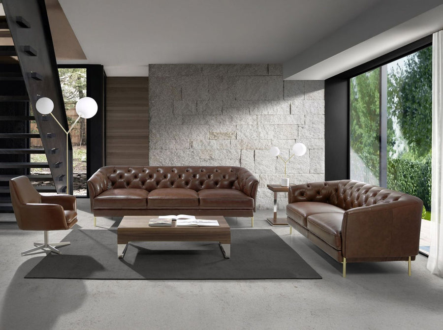 Angel Cerdá 233 cm-es prémium bőr kanapé modern, elegáns térben