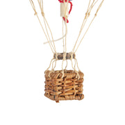 Vintage stílusú, függeszthető kialakítású, mentazöld-bézs színű dekorációs hőlégballon