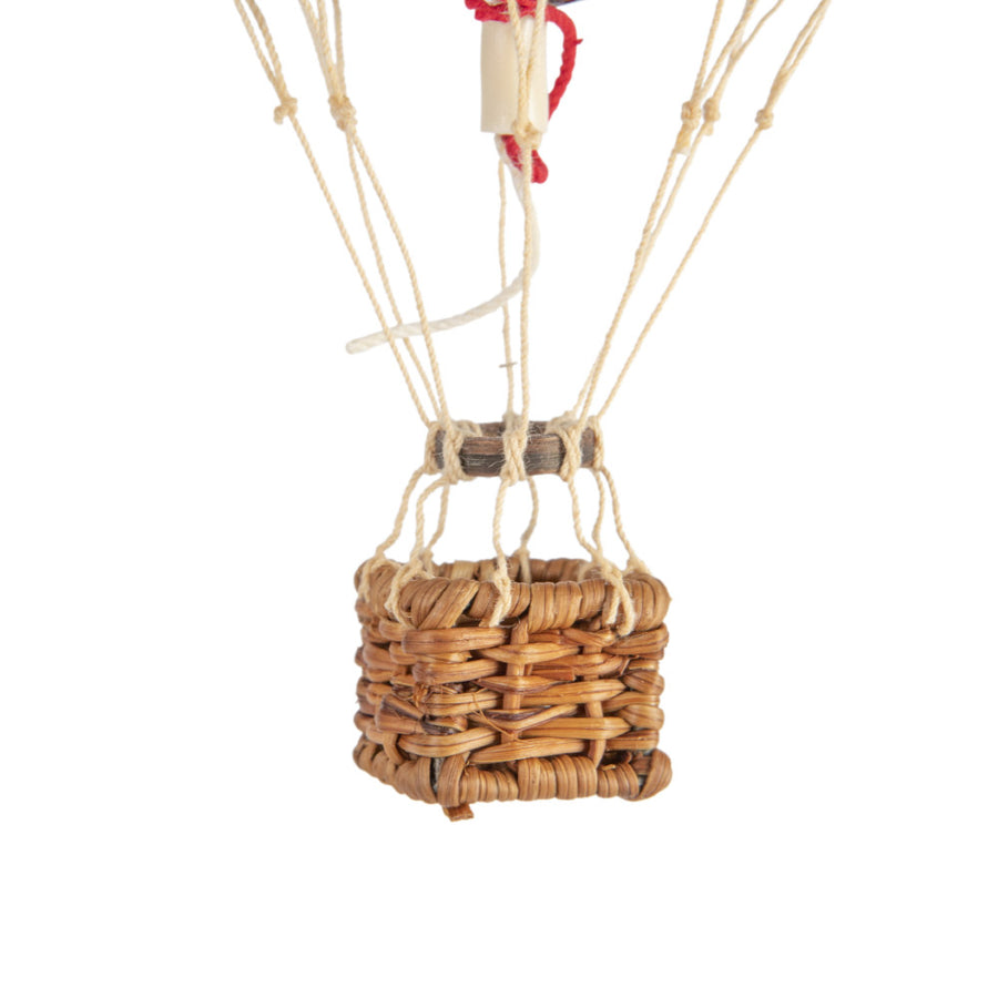 Vintage stílusú, függeszthető kialakítású, mentazöld-bézs színű dekorációs hőlégballon