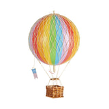 Vintage stílusú, függeszthető, szivárványszínű dekorációs hőlégballon