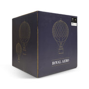 Vintage stílusú, nagy méretű, függeszthető, piros-bézs színű dekorációs hőlégballon díszdobozban