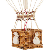 Vintage stílusú, függeszthető, pasztell szivárványszínű dekorációs hőlégballon