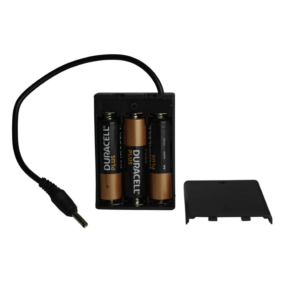 A szivárványszínűl LED-es hőlégballon elemtartója.