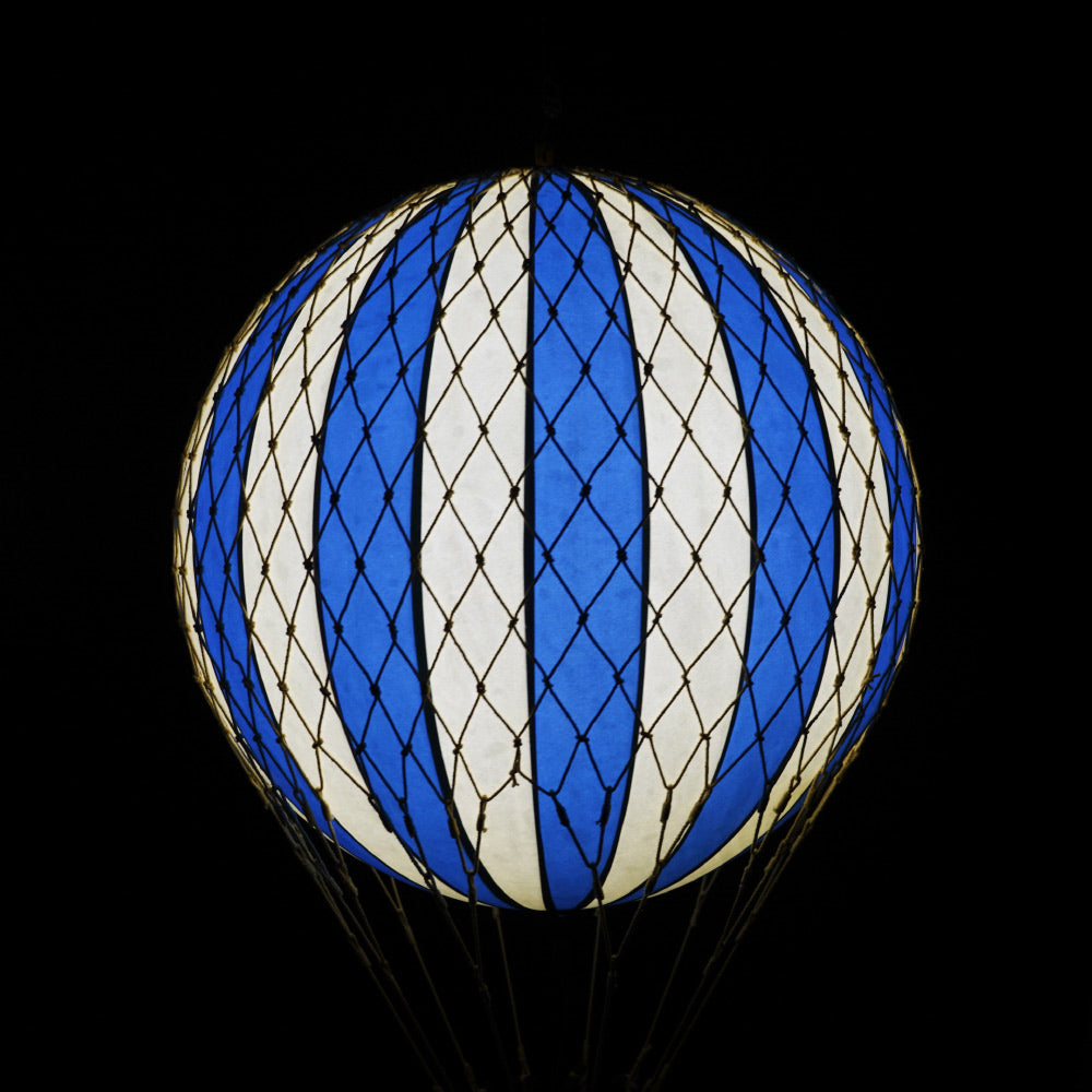 Kék vintage óriás LED-es hőlégballon Ø 42 cm "Jules Verne"