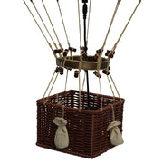 Vintage stílusú, óriás, függeszthető, szivárványszínű dekorációs hőlégballon LED világítással