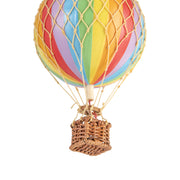 Vintage stílusú, függeszthető, szivárványszínű dekorációs hőlégballon