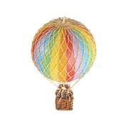 Vintage stílusú, függeszthető, szivárványszínű dekorációs hőlégballon