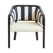 MID-CENTURY MODERN kaucsukfa bőr klubfotel 70 cm