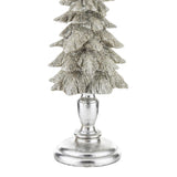 Talapzatos ezüst fenyőfa – műgyanta dekoráció 41 cm, alsó részlet