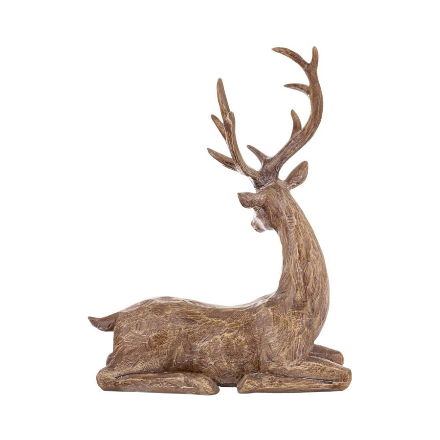 Dost kollekció szarvasfigura – hátulnézet agancsokkal, faragott hatású textúra