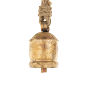 Antik aranyszínű fém karácsonyi harang részletfotó