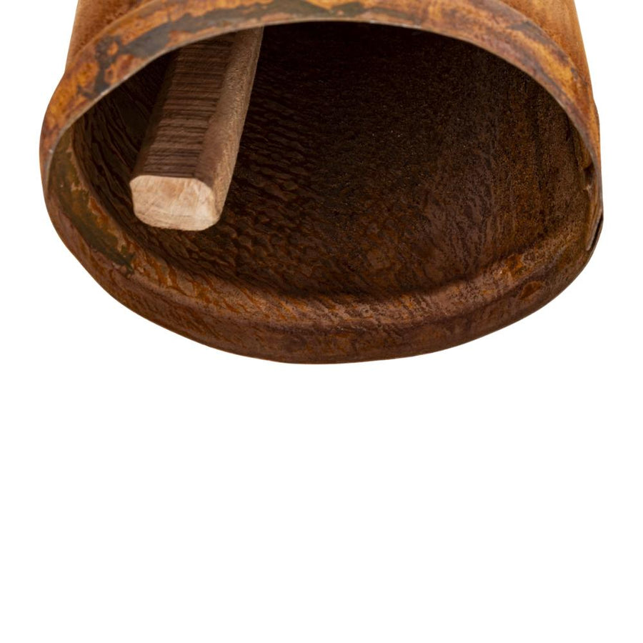 Fa nyelvvel készült karácsonyi fémharang – belső részletfotó