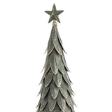 Fém dekor fenyőfa csillag csúcsdísz részletfotó 