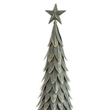 Fém dekor fenyőfa csillag csúcsdísz részletfotó 