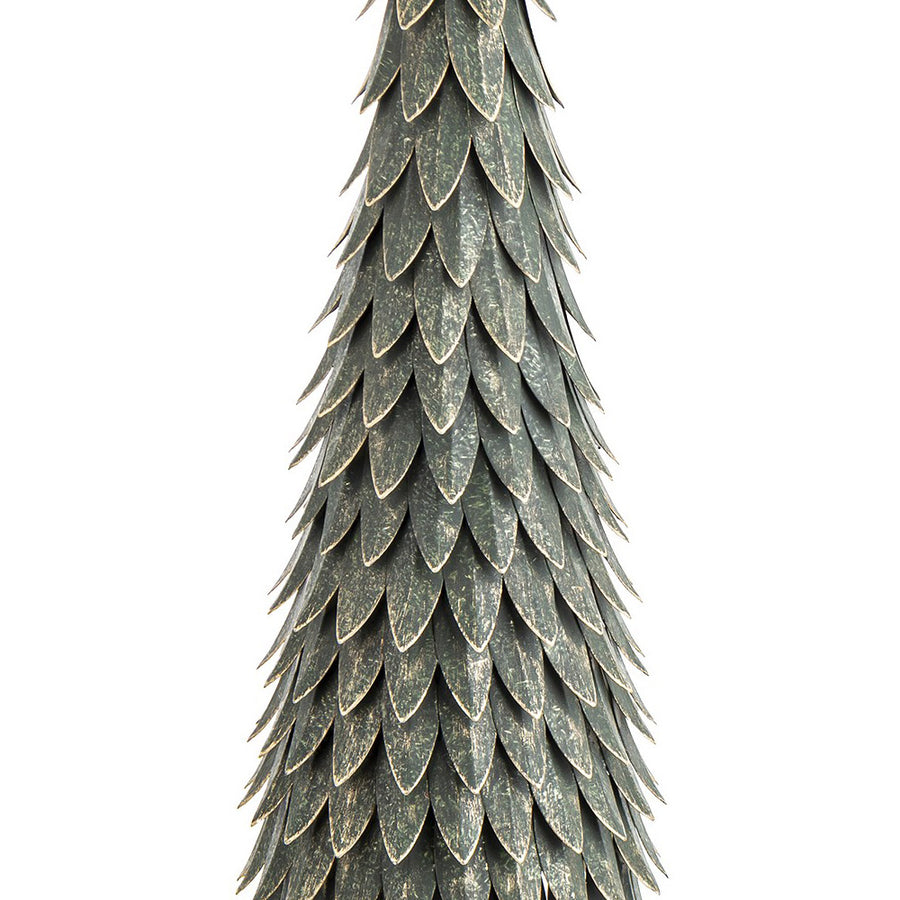 Fém dekor fenyőfa csillag levelekkel textúrázott felület.