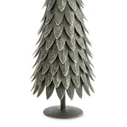 Fém dekor fenyőfa csillag levelekkel textúrázott felület és talprészlet
