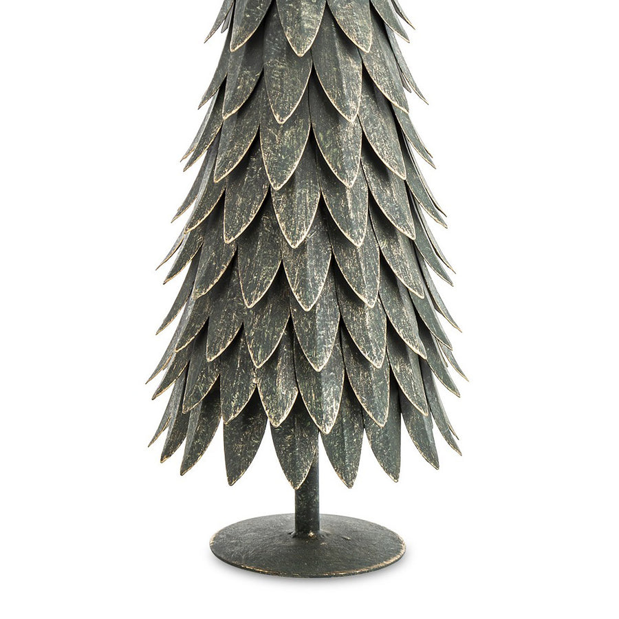 Fém dekor fenyőfa csillag levelekkel textúrázott felület és talprészlet
