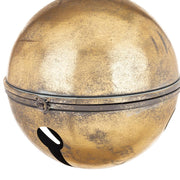 Antikolt sárgarézszínű nagyméretű fém karácsonyi csengő - részletfotó