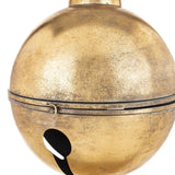 Antikolt sárgarézszínű nagyméretű fém karácsonyi csengő - részletfotó