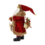 Heritage Mikulás figura oldalnézet – arany puttonnyal és ünnepi gömbdíszekkel