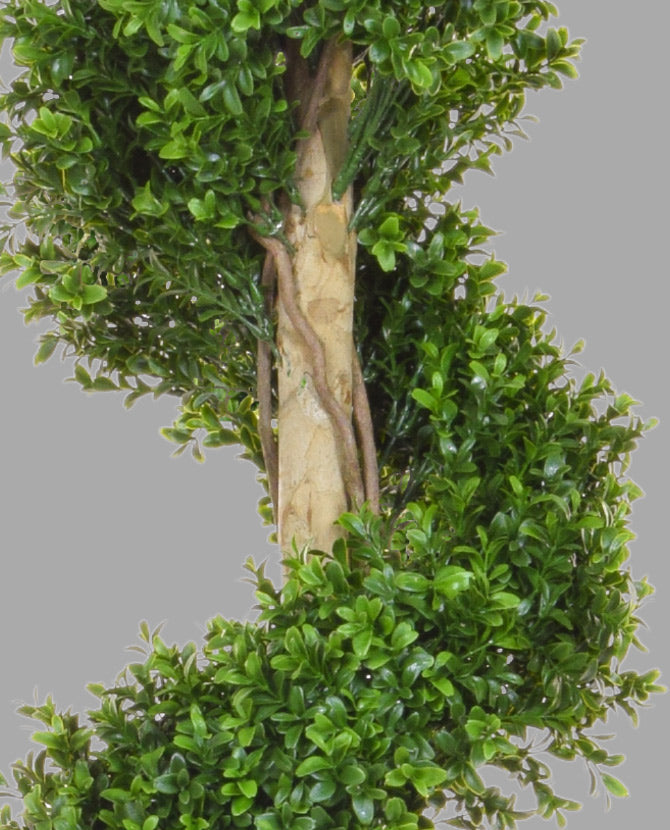 Élethű megjelenésű, UV-álló kialakítású, zöld színű buxus bokor műnövény