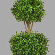 Élethű megjelenésű, UV-álló kialakítású, zöld színű buxus bokor műnövény