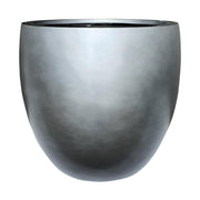 Belső ültetőkaspóval ellátott, szürke színű, dizájn műgyanta kaspó