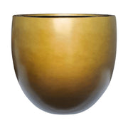 BAQ Gradient kompozit kaspó matt mézszínben, letisztult, kerekded formával – nagyobb méret