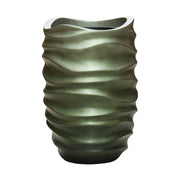 BAQ Gradient kézzel készített kaspó Forest Green színben – zöld színátmenetes felülettel, hullámos dizájnnal.