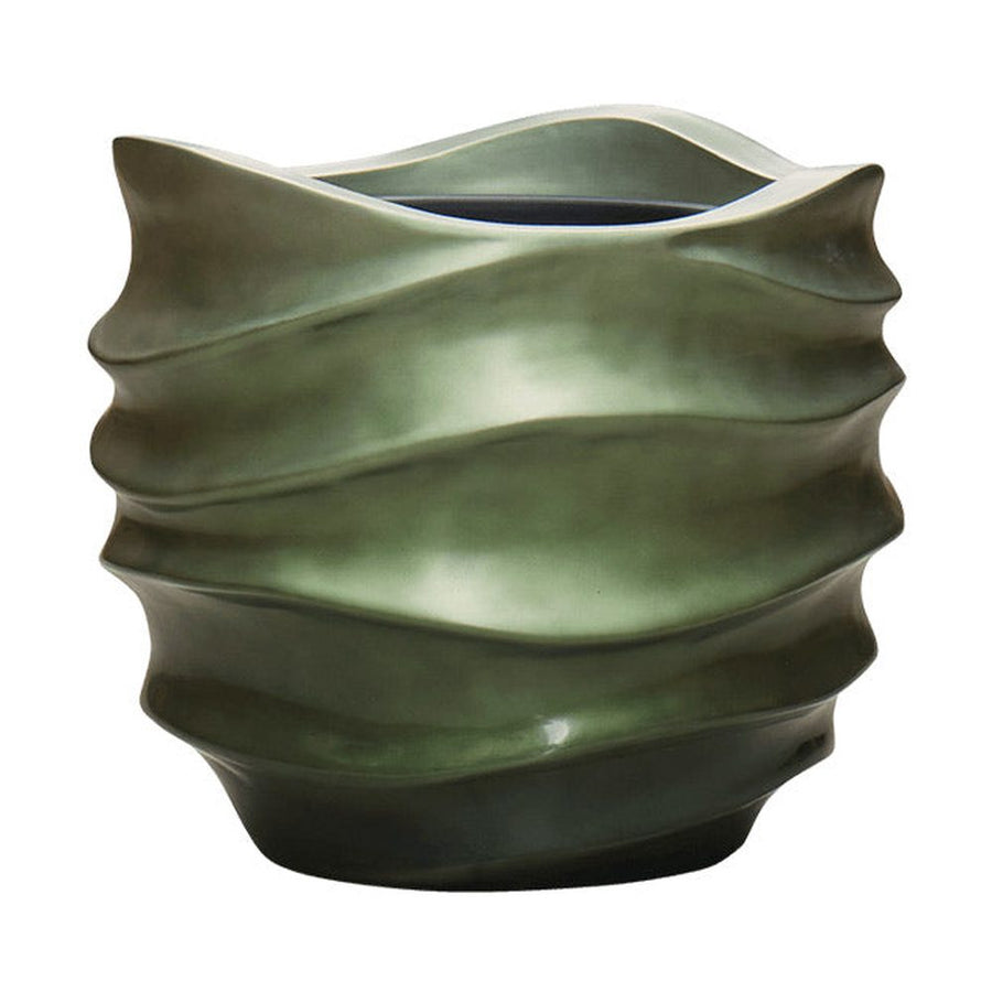 BAQ Gradient kaspó Forest Green színben oldalnézetből