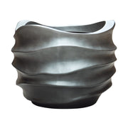 BAQ Gradient kompozit kaspó Matt Grey, lapos forma, előlnézet