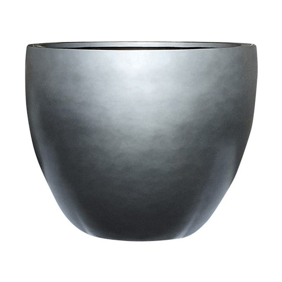 Belső ültetőkaspóval ellátott, szürke színű, dizájn műgyanta kaspó