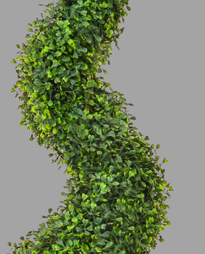Élethű, UV-álló kialakítású, 120 cm magas, zöld színű buxus bokor műnövény