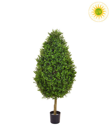Élethű, UV-álló kialakítású, 90 cm magas, zöld színű buxus bokor műnövény