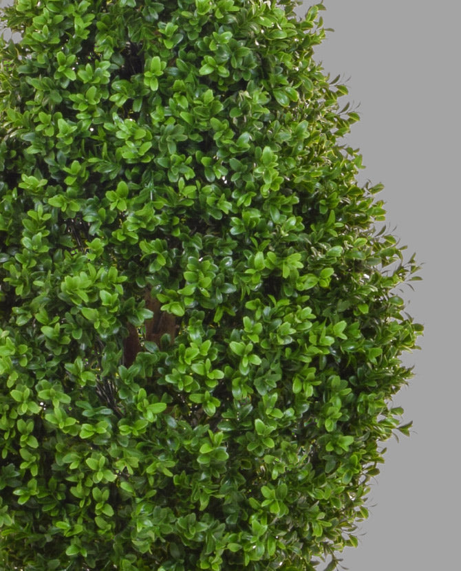 Élethű, UV-álló kialakítású, 90 cm magas, zöld színű buxus bokor műnövény