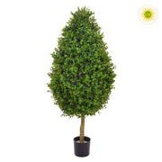 Élethű, UV-álló kialakítású, 90 cm magas, zöld színű buxus bokor műnövény