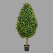Élethű, UV-álló kialakítású, 90 cm magas, zöld színű buxus bokor műnövény