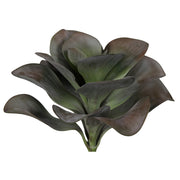 Élethű, zöldes-lilás színű, betűzős kalanchoe műnövény.