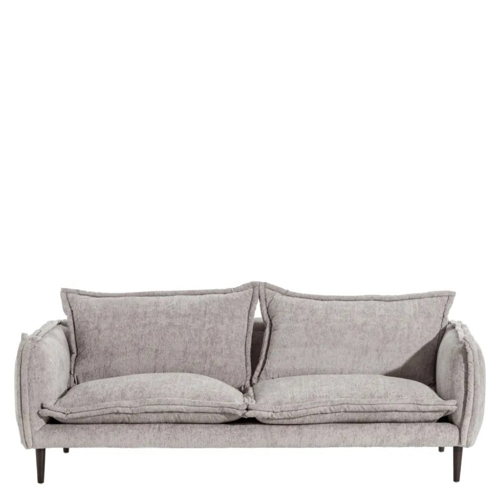 Formatervezett modern stílusú, szürke színű kanapé, kaucsukfa lábakkal