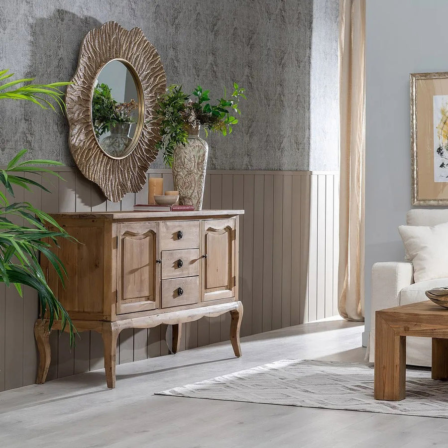 AMAIA natúr újrahasznosított fenyő tálalókomód 155 cm