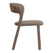 Kortárs stílusú, 76 cm magas, taupe színű buklé kárpitozású étkezőszék