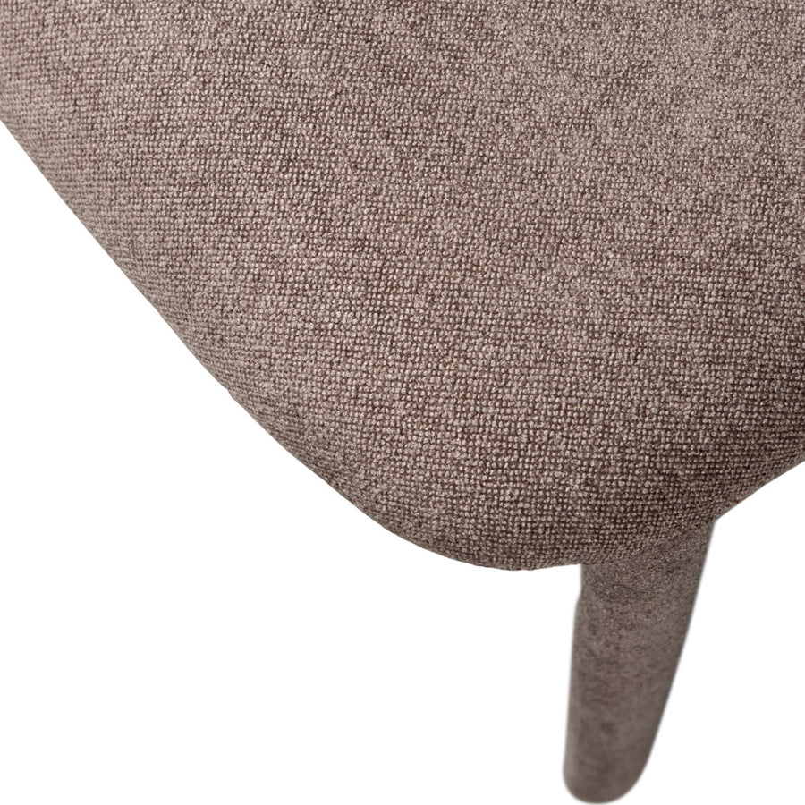 Kortárs stílusú, 76 cm magas, taupe színű buklé kárpitozású étkezőszék